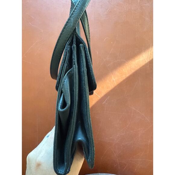 Vintage Fossil Black Pebbled Leather Organizer Crossbody Bag - Picture 8 of 8